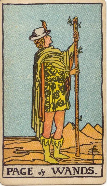 Page of Wands — The 1909 London Deck